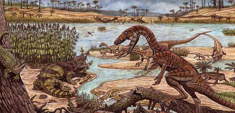 Mesozoikum Erdmittelalter Dinosaurier